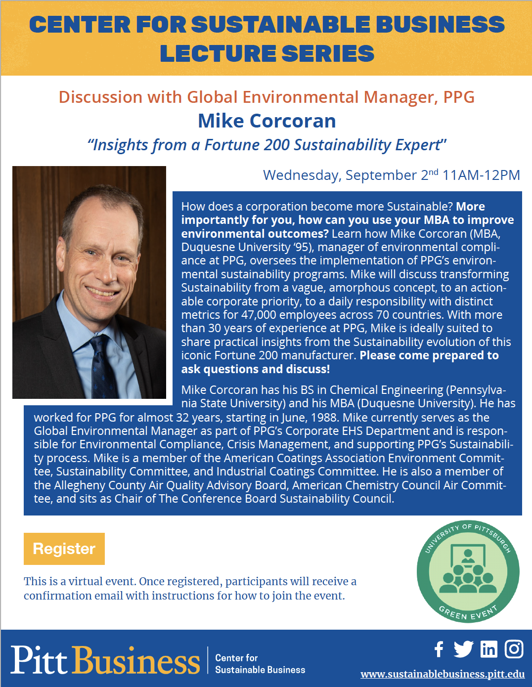CSB Lecture Series - Mike Corcoran, PPG